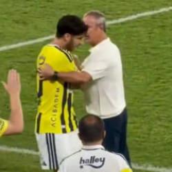 Konyaspor ma&ccedil;ında g&uuml;ndem olan g&ouml;r&uuml;nt&uuml;! İsmail Kartal, Asensio'ya kollarını a&ccedil;tı ama...