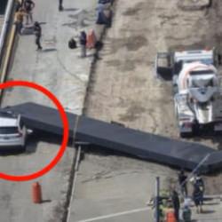 Meksika'da tonlarca ağırlıktaki metal blok otomobilin &uuml;zerine d&uuml;şt&uuml;: 1 &ouml;l&uuml;
