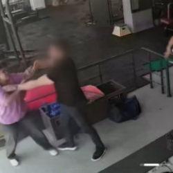  Spor salonunda kadına şiddet kamerada