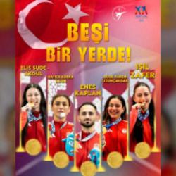 Taekwondo&rsquo;da tarihi başarı! Akdeniz'i fethettik