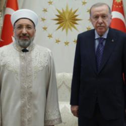 Başkan Erdoğan, Diyanet İşleri Başkanı Arpaguş'u kabul etti
