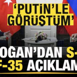 Başkan Erdoğan'dan son dakika F-35 ve S-400 a&ccedil;ıklaması: Putin'le g&ouml;r&uuml;şt&uuml;m!