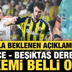 MHK a&ccedil;ıkladı! Fenerbah&ccedil;e - Beşiktaş derbisini y&ouml;netecek hakem belli oldu