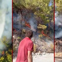 Manavgat'ta orman yangını: 75 personel b&ouml;lgede!