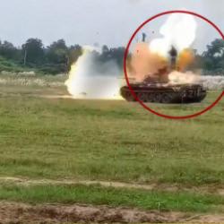 &Ccedil;in yapımı tank havaya u&ccedil;tu! 