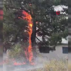 Feke&rsquo;de orman yangını: Helikopter ile m&uuml;dahale ediliyor