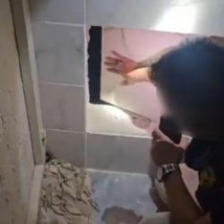 6 ayrı su&ccedil;tan aranıyordu! Duvarın arkasındaki gizli b&ouml;lmede yakalandı
