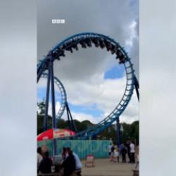 İngiltere&rsquo;de eğlence yarıda kaldı: 15 metrede korku dolu anlar!