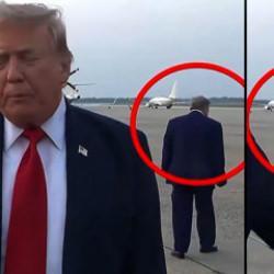  Trump'ın basın a&ccedil;ıklamasındaki gizemli kişi sosyal medyada g&uuml;ndem oldu