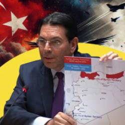 İsrail'den BM'de Suriye haritasıyla provokasyon: T&uuml;rkiye'nin elinde 50 kat fazlası var!