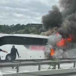 Samsun'da yolcu otob&uuml;s&uuml; yandı! 13 yolcu ve 3 personel &ouml;l&uuml;mden d&ouml;nd&uuml;