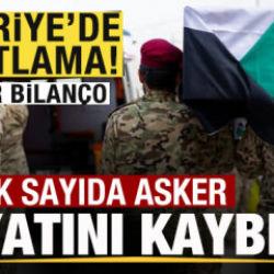Son dakika: Suriye'de patlama! Ağır bilan&ccedil;o! &Ccedil;ok sayıda asker hayatını kaybetti