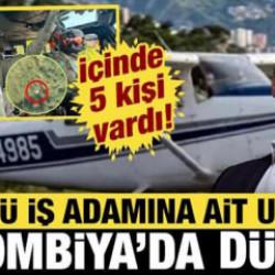 T&uuml;rk iş insanının kullandığı u&ccedil;ak dağa &ccedil;akıldı! İ&ccedil;inde 5 kişi vardı
