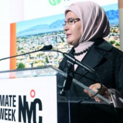 Emine Erdoğan'dan New York'ta iklim ve sıfır atık &ccedil;ağrısı
