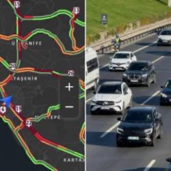 İstanbul&rsquo;da yağış trafiği etkiledi: Anadolu Yakası&rsquo;nda yoğunluk y&uuml;zde 78&rsquo;e ulaştı