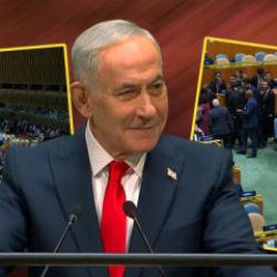 Katil Netanyahu BM'de şok! D&uuml;nya y&uuml;z &ccedil;evirdi: İşte o tarihi anlar