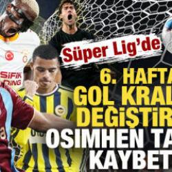 S&uuml;per Lig'de 6. hafta sonrası gol kralı değişti! Osimhen tahtını kaybetti