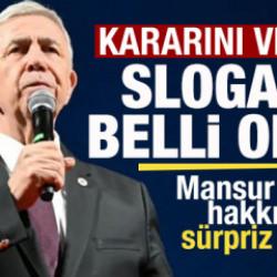 S&uuml;rpriz gelişme! Mansur Yavaş kararını verdi! Yeni sloganı belli oldu! 