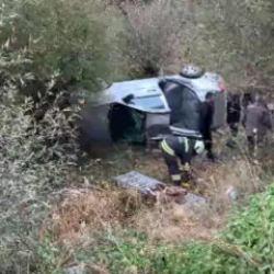 Konya'da otomobil şarampole yuvarlandı: 5 yaralı