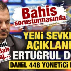 Bahis soruşturmasında yeni sevkler a&ccedil;ıklandı: Ertuğrul Doğan dahil 448 y&ouml;netici PFDK'da