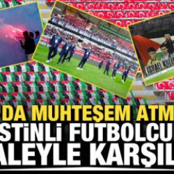 Konya'da muhteşem atmosfer! Filistinli futbolcular meşaleyle karşılandı