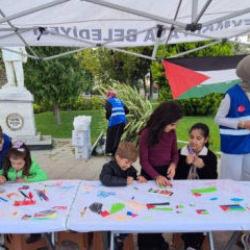 Tekirdağ'da 'Filistinli &Ccedil;ocuklar İ&ccedil;in &Ccedil;iz' etkinliği