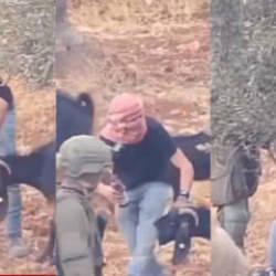 Batı Şeria'da asker g&ouml;zetiminde kan donduran g&ouml;r&uuml;nt&uuml;ler! 
