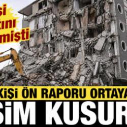 &Ccedil;&ouml;ken binayla ilgili bilirkişi &ouml;n raporu ortaya &ccedil;ıktı: 2 isim kusurlu bulundu!