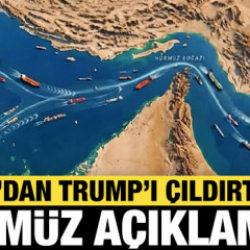 İran'dan son dakika H&uuml;rm&uuml;z Boğazı a&ccedil;ıklaması: Trump'ı &ccedil;ıldırtacak s&ouml;zler