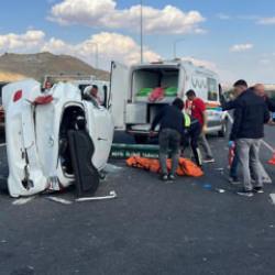 Nevşehir kahreden kaza: 2 &ouml;l&uuml;, 1 yaralı 