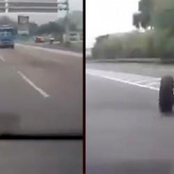 Seyir halindeki aracın dingili koptu!