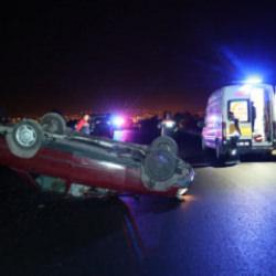 Nevşehir'de feci kaza: Kontrolden &ccedil;ıkan otomobil takla attı