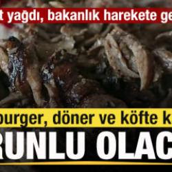 Şikayet yağdı, bakanlık harekete ge&ccedil;ti! Hamburger, d&ouml;ner ve k&ouml;fte kararı! Zorunlu olacak