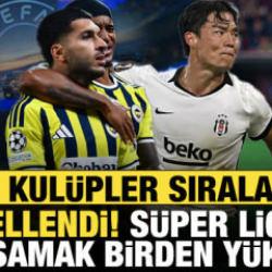 S&uuml;per Lig devi, UEFA kul&uuml;pler sıralamasında 15 basamak birden y&uuml;kseldi