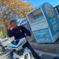 İzmir'de kuryeye &ccedil;arpan ehliyetsiz s&uuml;r&uuml;c&uuml; kamerada