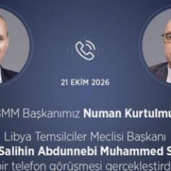 Kurtulmuş'tan Libya Temsilciler Meclisi Başkanı Saad'a tebrik telefonu
