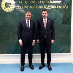Bakan Kurum, İzmir B&uuml;y&uuml;kşehir Belediye Başkanı Tugay'ı kabul etti