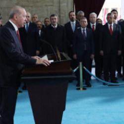 Devlet erkanından Anıtkabir ziyareti! Erdoğan'dan &Ouml;zel Defteri dikkat &ccedil;eken mesaj...