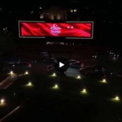 Şam&rsquo;da Emevi Meydanı&rsquo;nda 29 Ekim Cumhuriyet Bayramı kutlamaları dev ekrana yansıtıldı