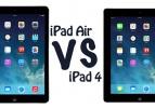 Apple iPad Air ve iPad 4 karşılaştırması