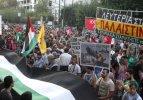 Atina'da "kırmızı boyalı" Gazze protestosu