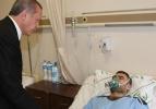 Başbakan yaralıları hastanede ziyaret etti