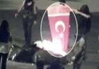 &Ccedil;evreci eylemciler(!) T&uuml;rk Bayrağını yaktılar