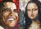 Çöp ve  düğmeden Obama ve Mona Lisa