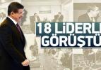 Davutoğlu, 18 liderle g&ouml;r&uuml;şt&uuml;	