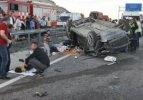 Kütahya'da takla atan araçta 1 ölü 6 yaralı