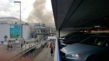Brüksel'de havalimanında üst üste 2 patlama