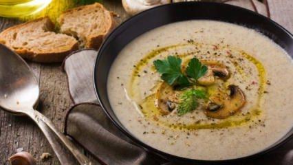 S&uuml;tl&uuml; mantar &ccedil;orbası tarifi