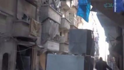 Halep'e paraşüt bombalı saldırı