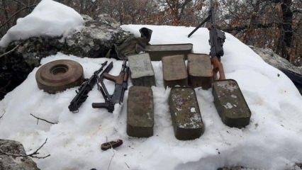 Terör örgütü PKK'nın silah depolarına baskın